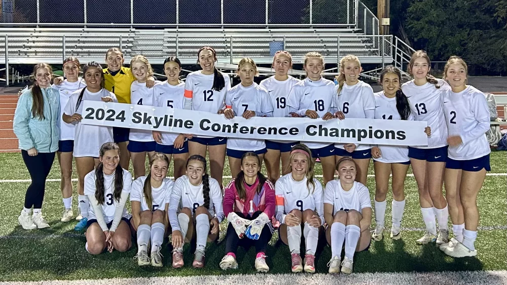 Henley girls soccer after securing the Skyline Conference championship