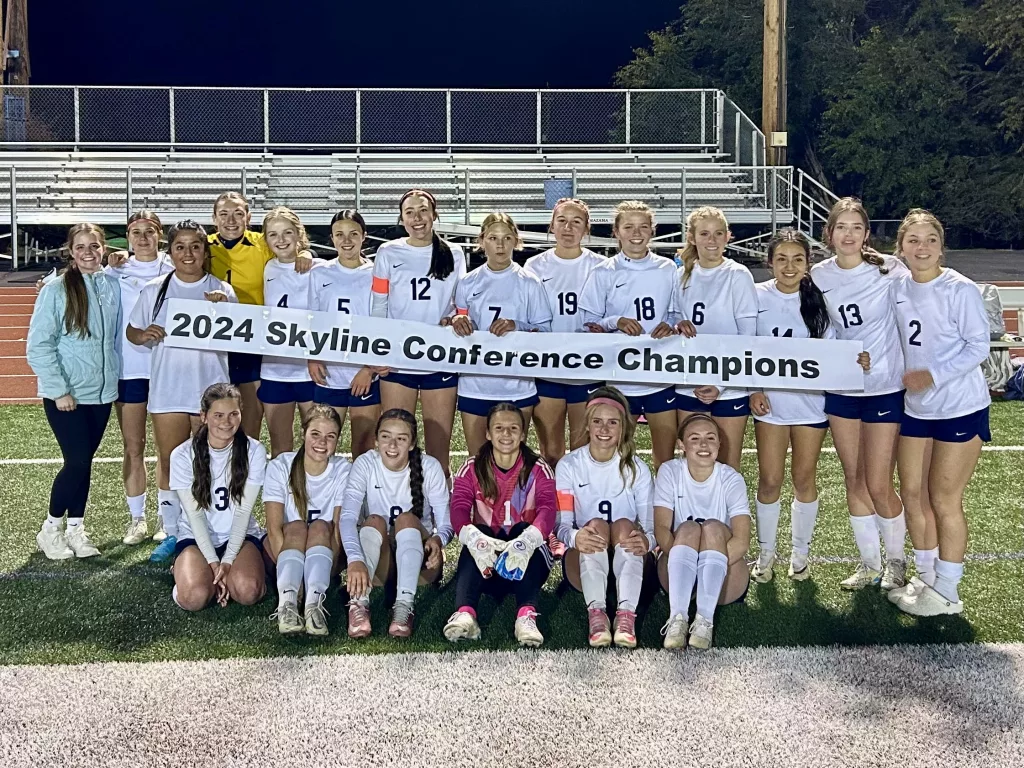 Henley girls soccer after securing the Skyline Conference championship