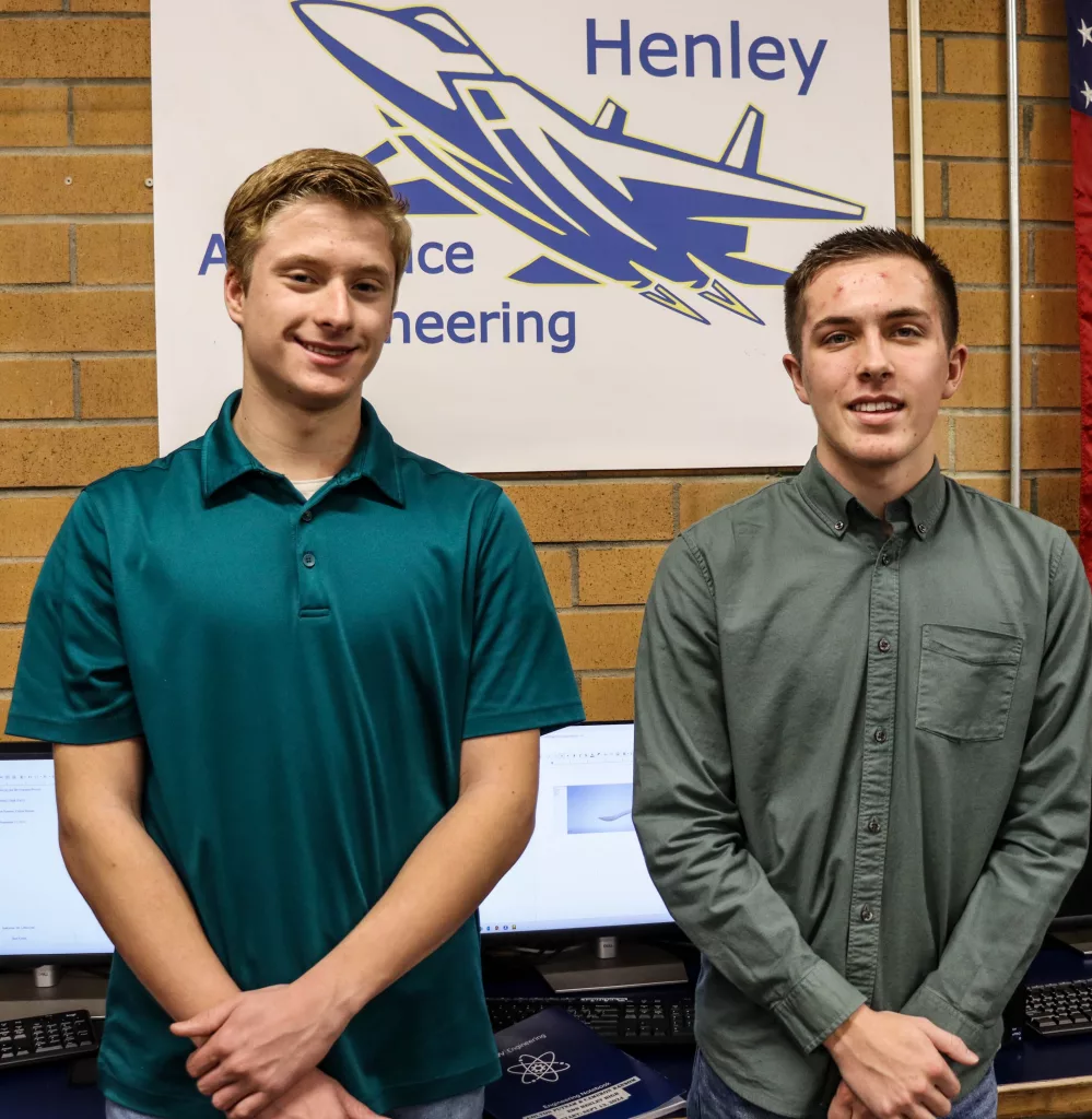Henley High School seniors Cameron Ransom and Colton Putnam are finalists in the Samsung Solve for Tomorrow Education Contest