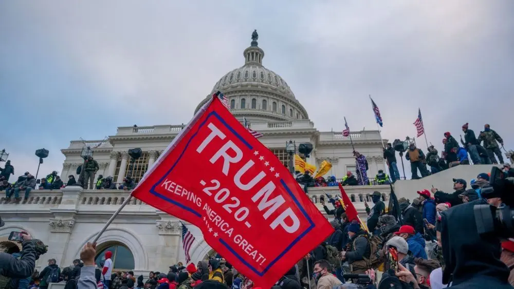 President Donald Trump supporters storm the United States Capitol building. WASHINGTON^ D.C.^ UNITED STATES - JANUARY 6^ 2021