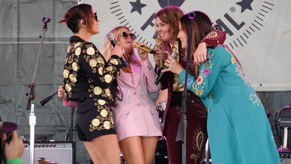 The Highwomen - Amanda Shires^ Brandi Carlile^ Maren Morris^ and Natalie Hemby - play their first set ever at Newport Folk Festival Newport^RI/USA 7/28/19