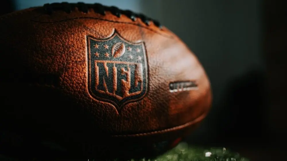 NFL Game Ball: Logo in Focus - Official Ball of National Football League NEW YORK^ USA^ SEPTEMBER 11^ 2023
