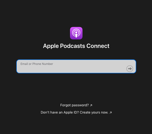 podcast connect login