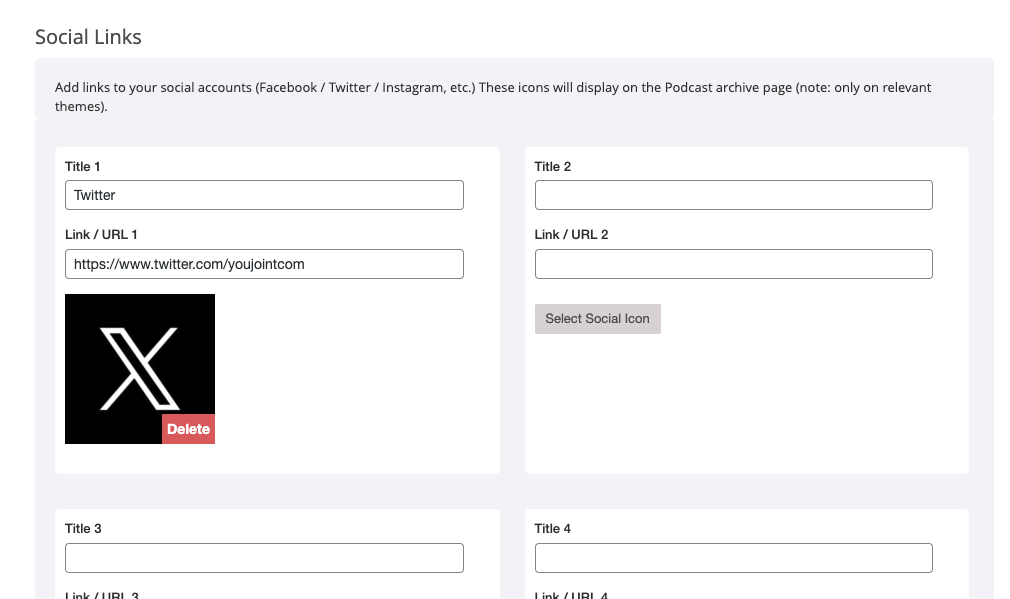podcast social links