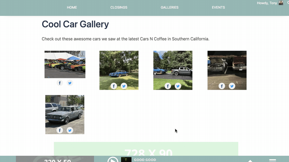 frontend gallery grid view