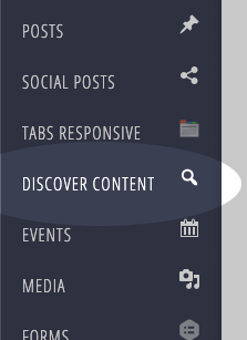 discover content menu