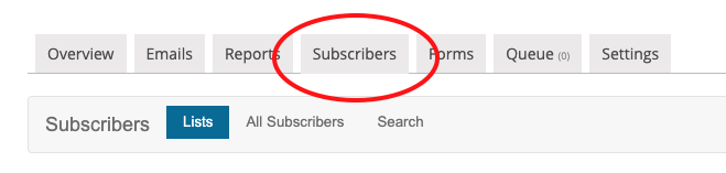 subscribers tab