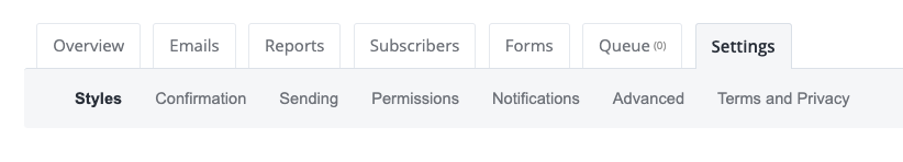 vip club settings tabs