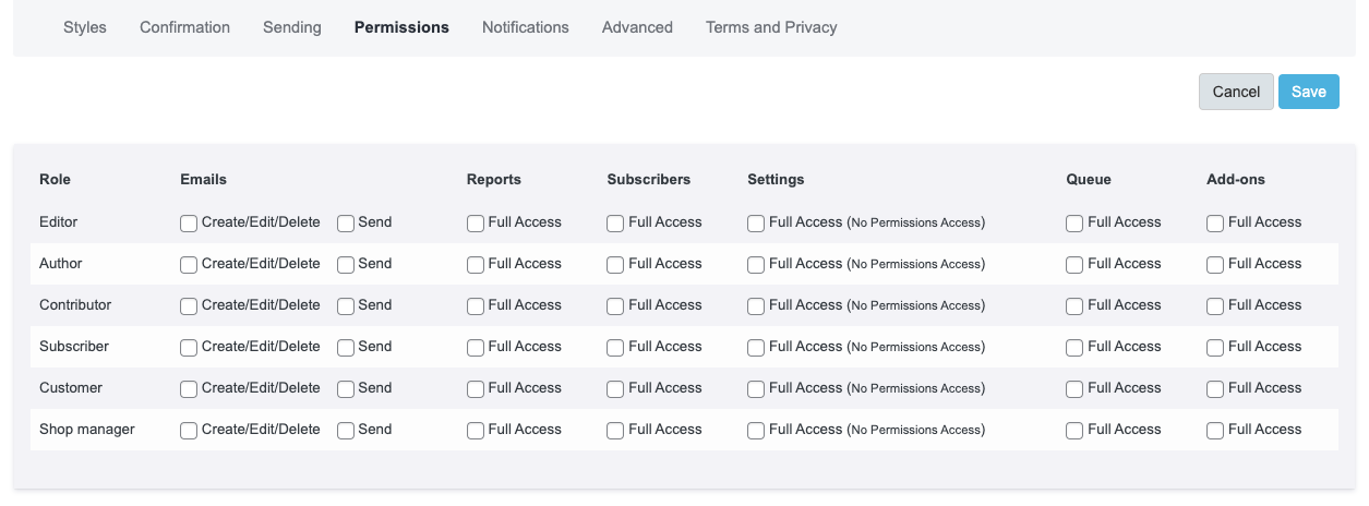 permissions tab