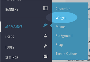 widgets menu