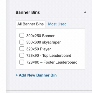 select banner bin