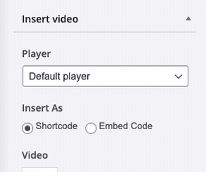 video embed player