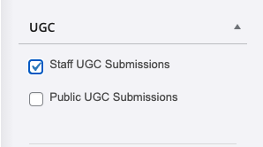 staff ugc submissions