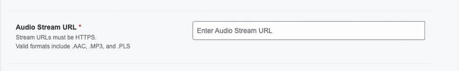 audio stream url