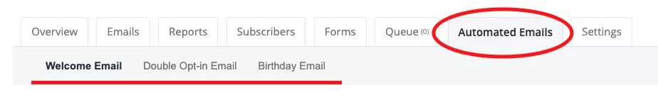 automated email tabs