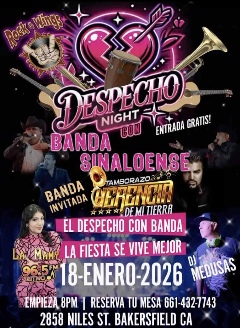 Rock and wins noche de Despecho con banda