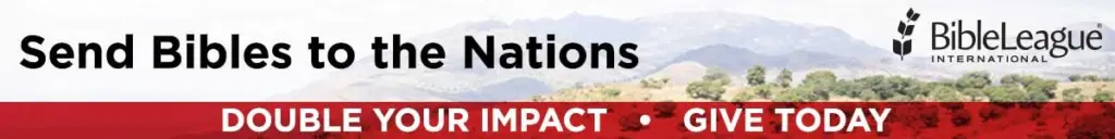 Bible League Donation banner