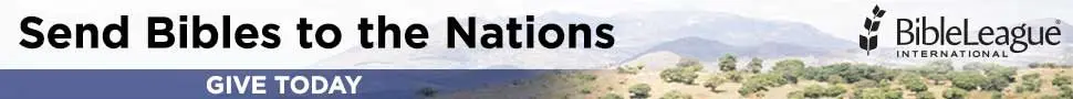 Bible League donation banner