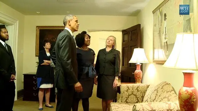 Ruby Bridges visits President Barack Obama at the White House