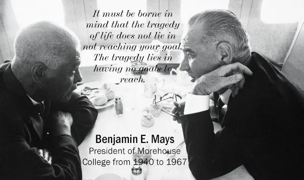 Benjamin Mays with President Lyndon Johnson