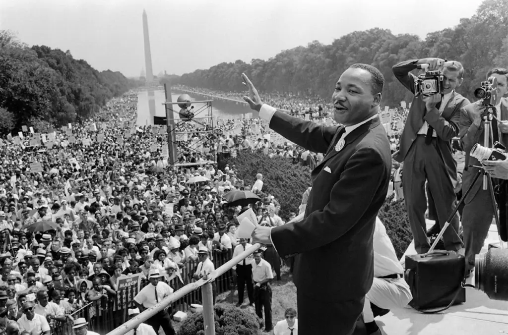 Martin Luther King Jr. in Washington DC the 28 August 1963 during the speech "I have a Dream" speech