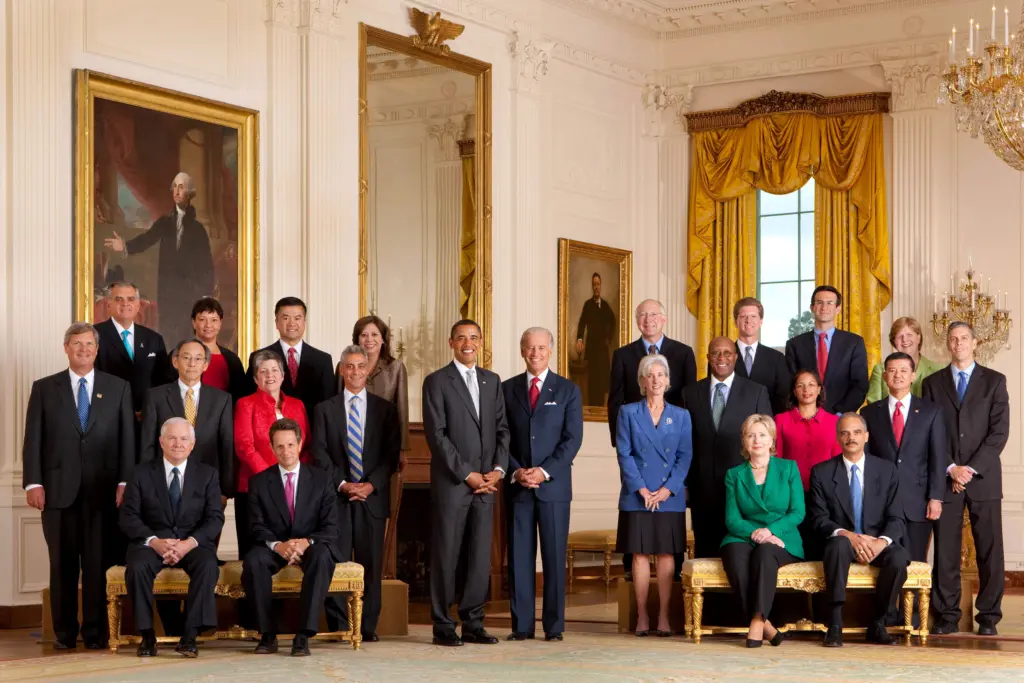 President Obama with the entire Cabinet in 2009