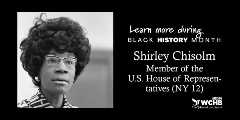 Black History Month Shirley Chisolm banner