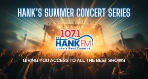 HANK logo in front of a stage lit at night teasing summer concert series