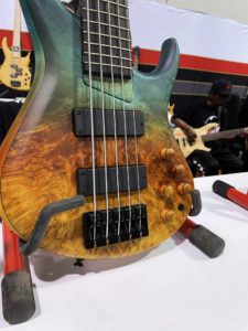 Colorful bass guitar
