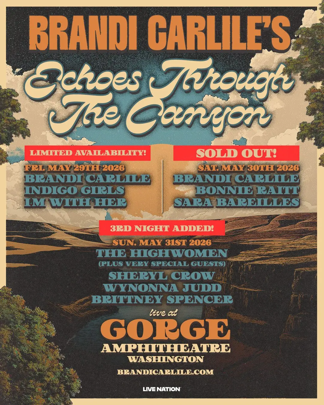 echoes through the canyon