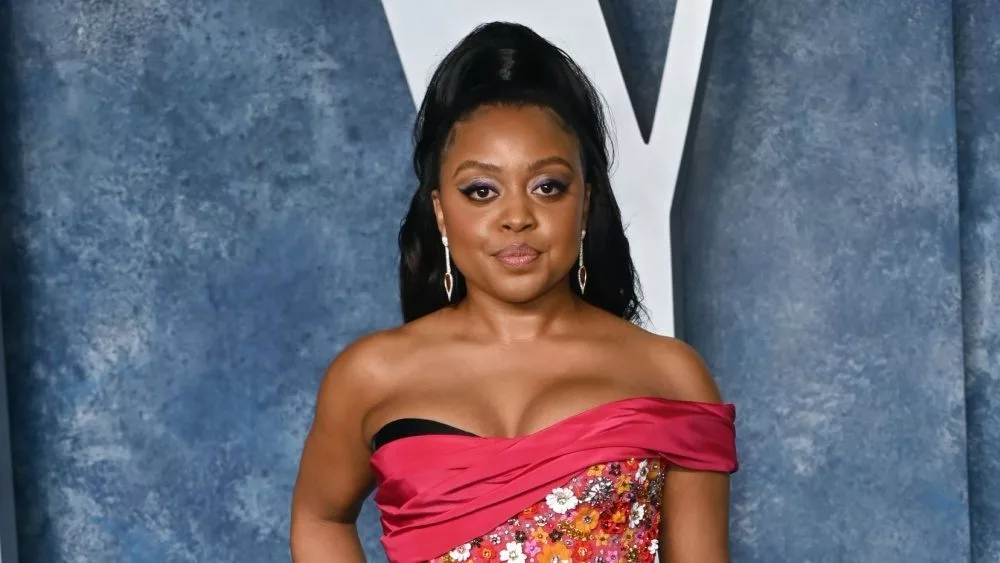 Quinta Brunson at the 2023 Vanity Fair Oscar Party at the Wallis Annenberg Center. BEVERLY HILLS^ CA. March 12^ 2023: