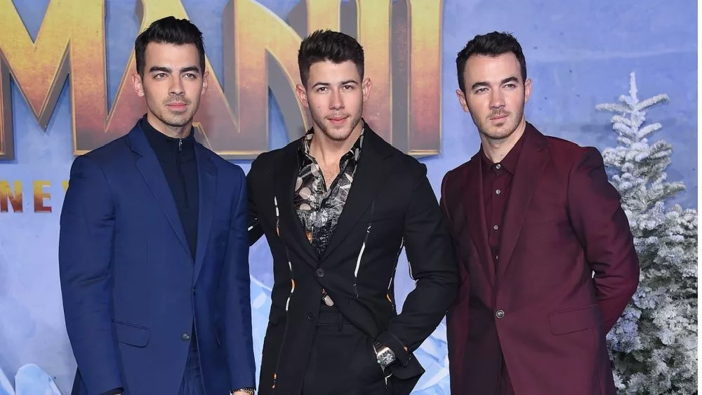 Jonas Brothers arrives for the Jumanji: The Next Level Los Angeles Premiere on December 09^ 2019 in Hollywood^ CA