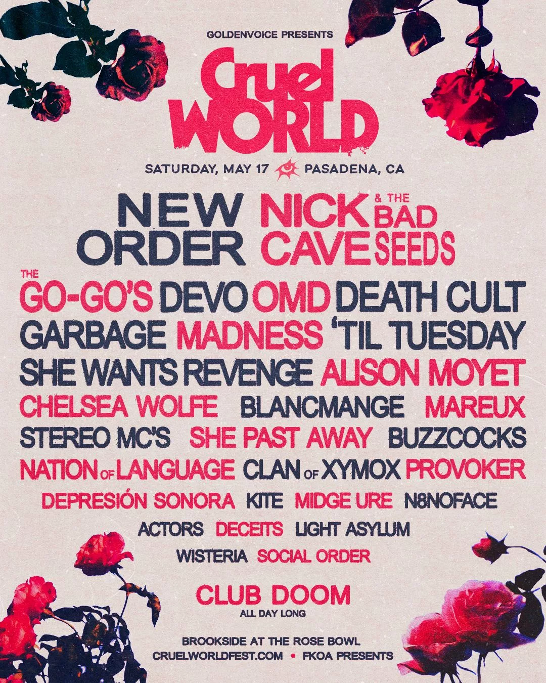 CRUEL WORLD 5/17/25 THE ROSEBOWL