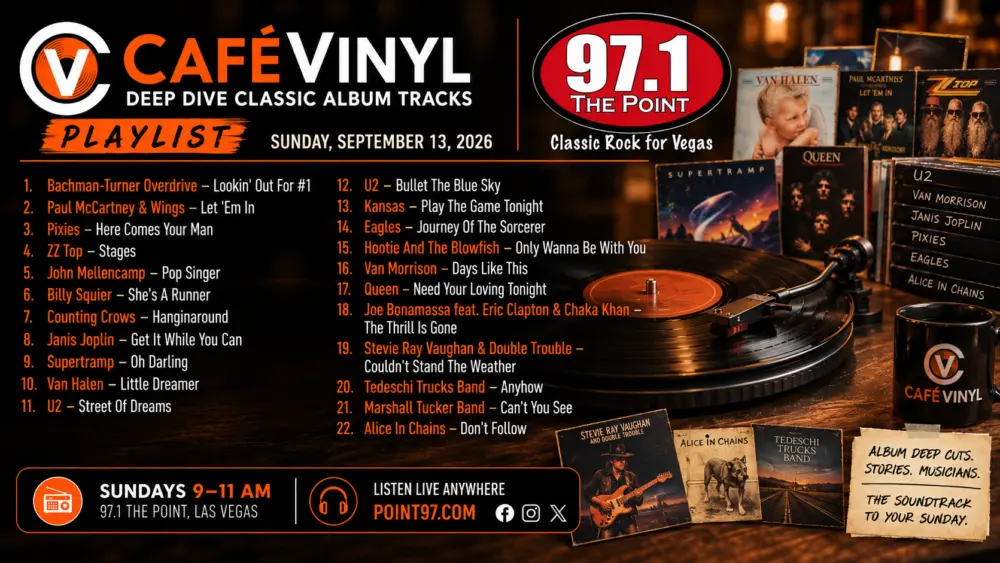 Cafe Vinyl Playlist for September 13, 2026