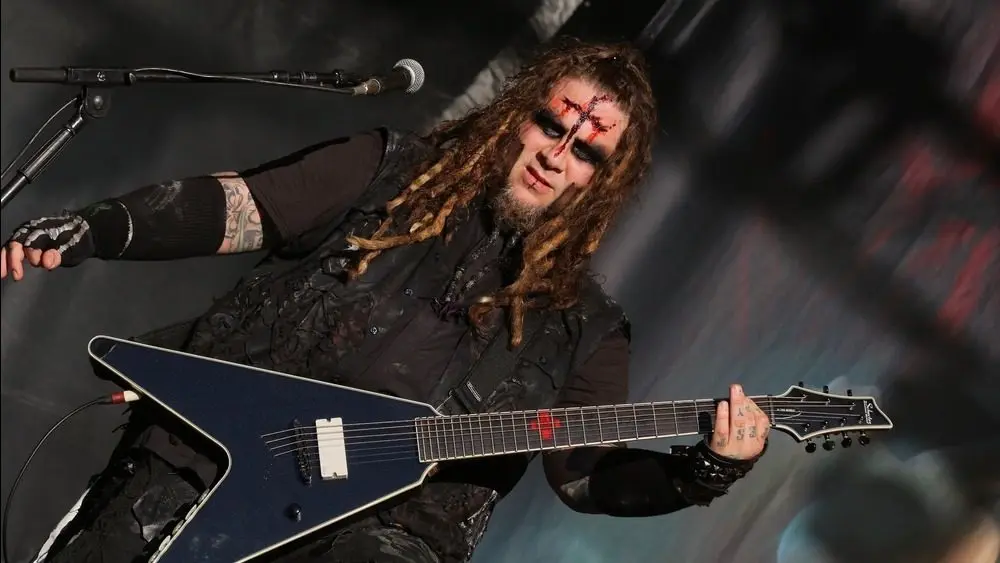 Guitarist Chris Howorth of In This Moment perform at the Aftershock music festival. Sacramento^ California USA - 10-22-2017