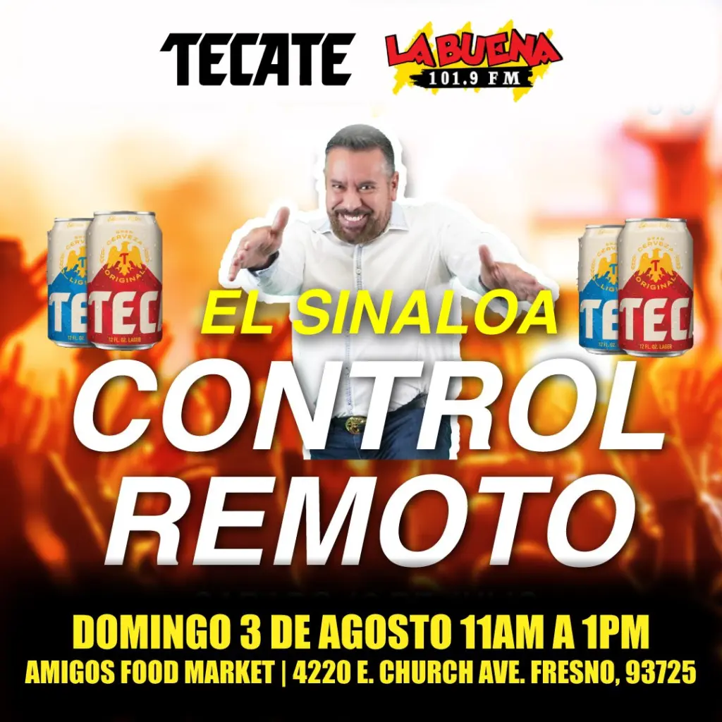 Tecate remote at local food market in Fresno, CA
