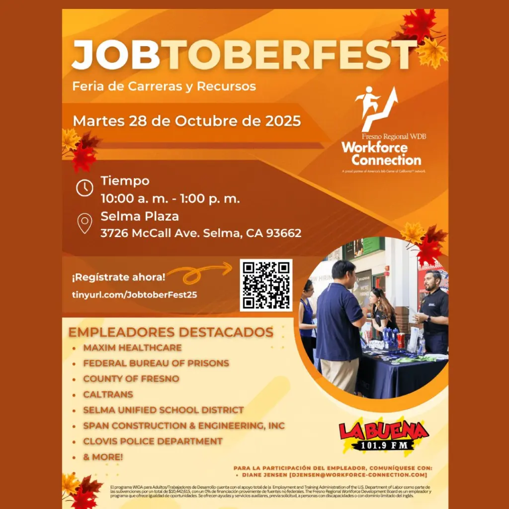 event flyer for a job fair