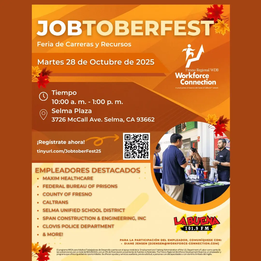 event flyer for a job fair