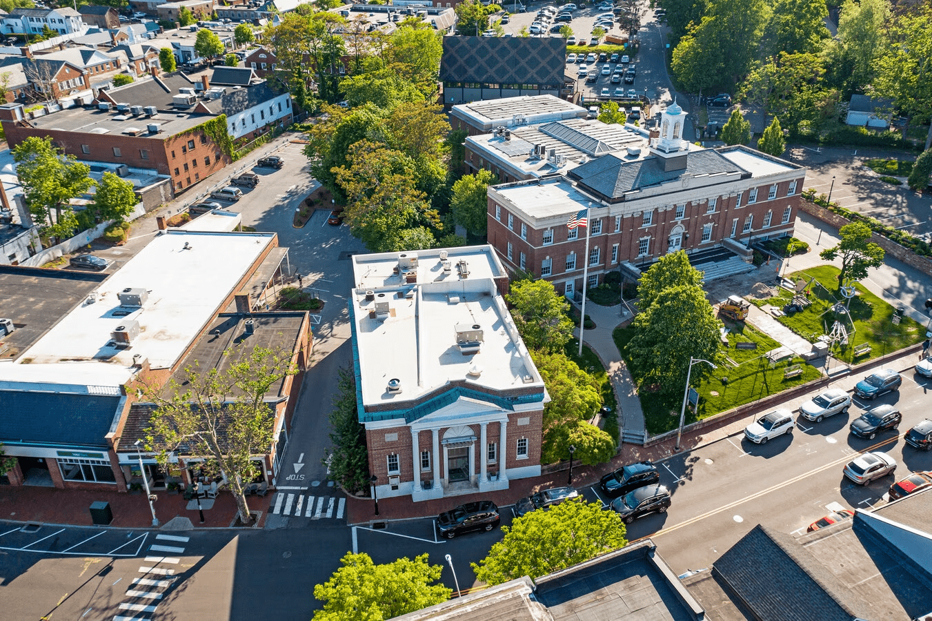 town-of-new-canaan-aerial-view