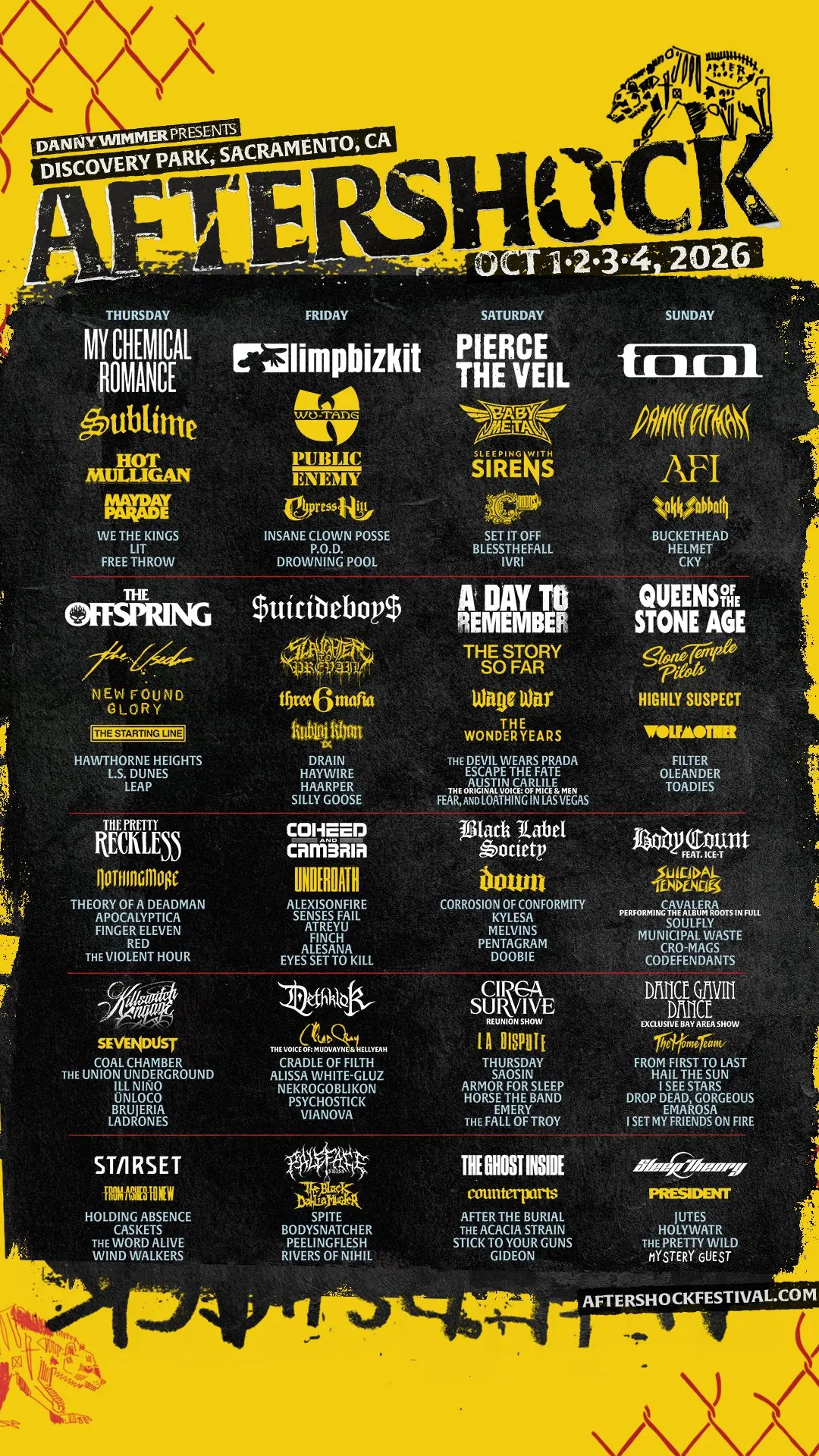 Aftershock! 2026 Full Line Up 