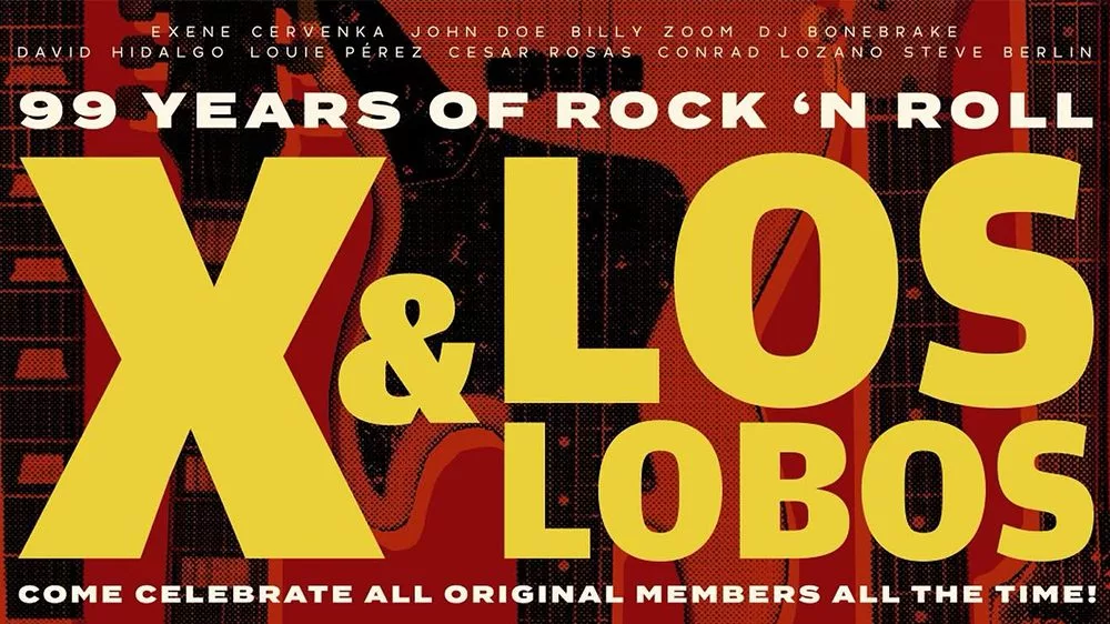 X and Los Lobos Event Flyer, no hard info just a general flyer.