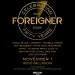 Reno Ballroom - Foreigner: Celebrating 50 Years