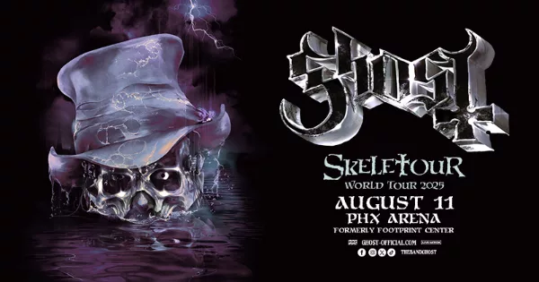 Ghost Updated Tour Poster 2025 PHX Arena