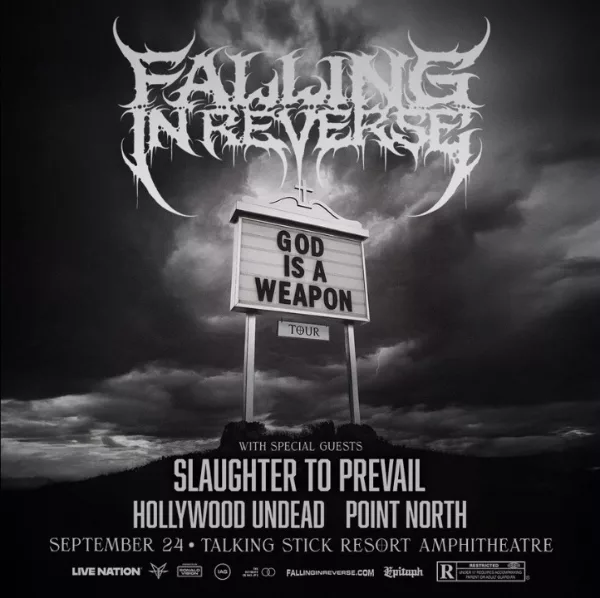 Falling in Reverse - God is a Weapon tour poster