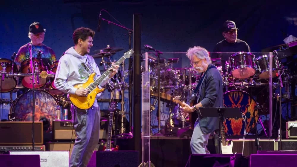 Dead and Company perform at Band Together Bay Area at AT&T Park. (Bill Kreutzmann^ John Mayer^ Bob Weir^ Mickey Hart.) San Francisco^ CA/USA: 11/9/17