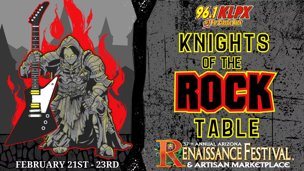 knights of the rock table. AZ Ren Fest promotion.