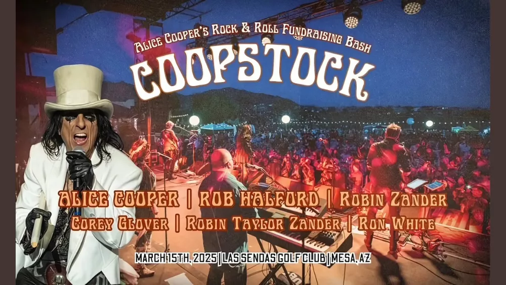 Alice Cooper Coopstock, March 15th 2025, at Las Sendas Golf Club. Click for more information.