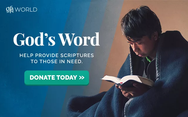 GFA World donation provides a bible for someone who doesn't have one. Click here to find out more.