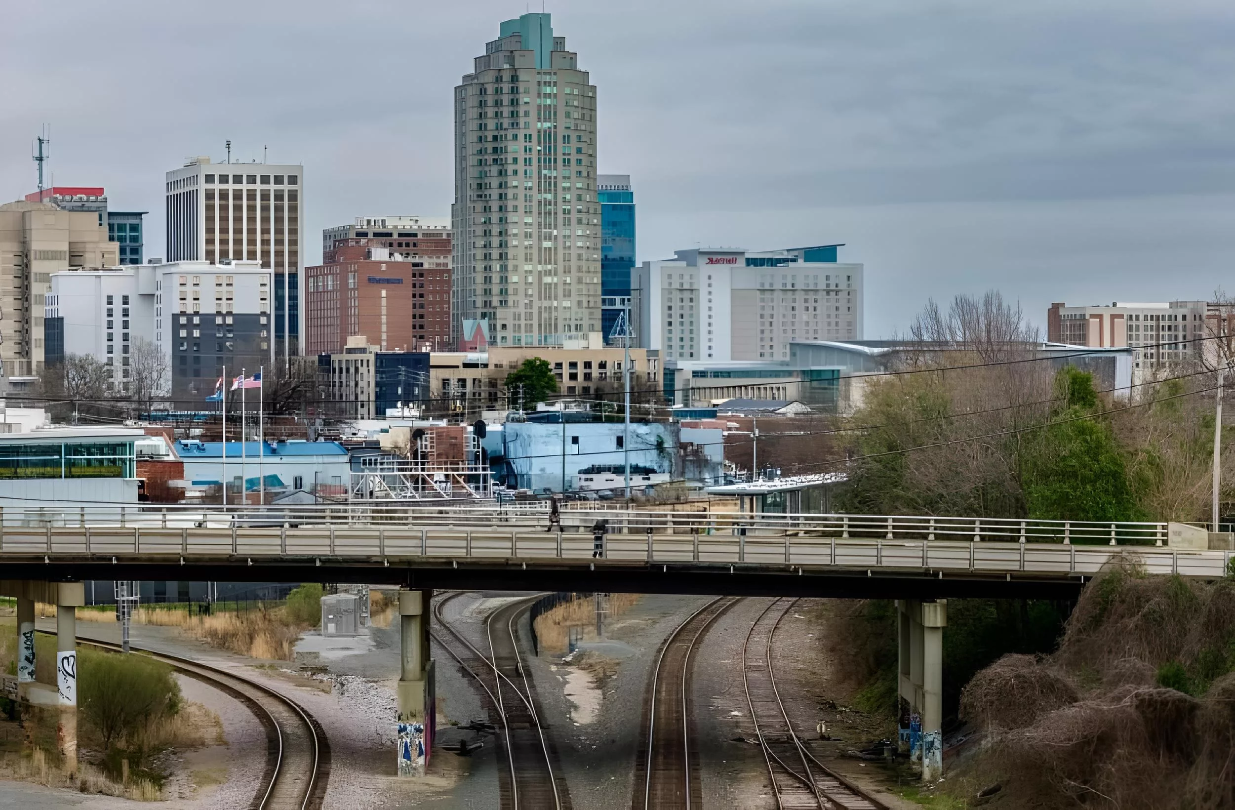city-bridge-spanning-train-tracks-in-downtown-raleigh-north-carolina