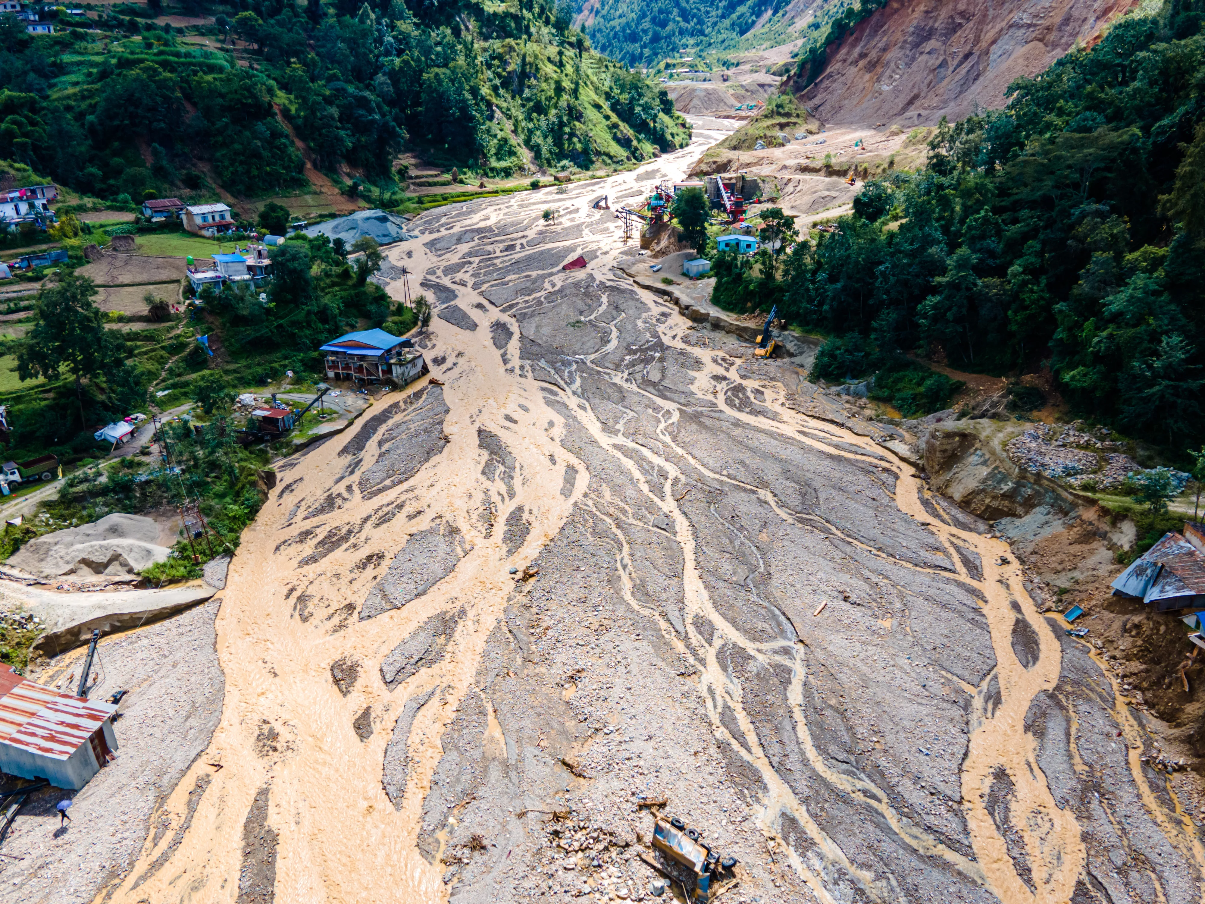 the-aerial-view-shows-the-flood-affected-tikabhairab-region-of-southern-lalitpur-nepal